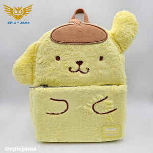 Loungefly Sanrio Hello Kitty and Friends Pompompurin Fuzzy Mini Backpack New